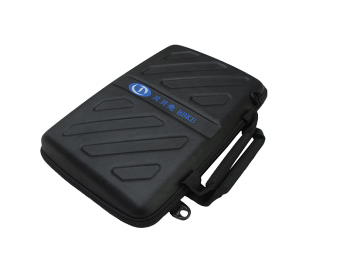 Black Laptop Protective Cover Cross Grain PU Fabric with Shoulder Strap 350*260*70mm