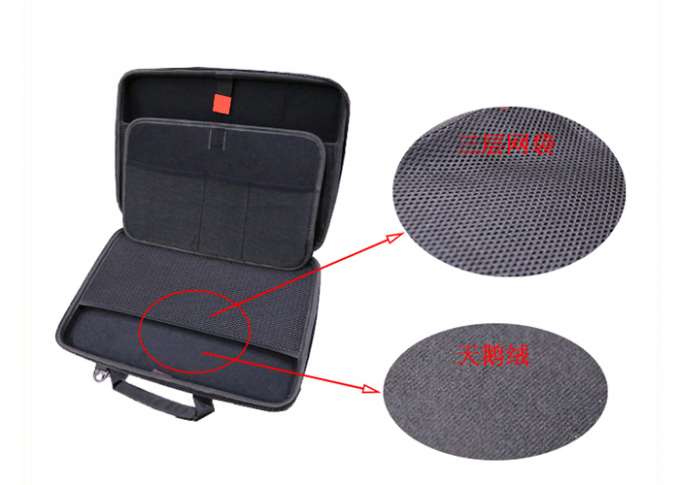Small Size Lenovo Laptop Case Carbon Fiber PU Fabric with Handle 270*210*60mm