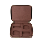 Genuine Leather Rectangular Design Outdoor Watch Travel Case Organizer Handmade Genuine 4 Watch Box