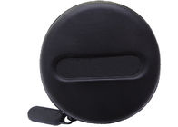 Round Hard Headphone Carry Case Semi Waterproof Ballistic Nylon 1680D