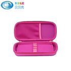 Pink Hard Shell Zipper Closure EVA Pencil Case With Mesh Pocket For Kids