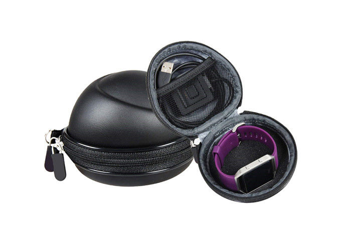 Men Portable Hard Watch Box With Zipper &amp; Soft Felted Interior