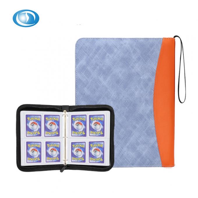 PU Leather Trading Card Holder , 40 Premium 8 Pocket Trading Card