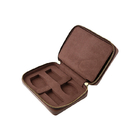 Genuine Leather Rectangular Design Outdoor Watch Travel Case Organizer Handmade Genuine 4 Watch Box