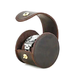 Handcrafted Full Leather Detachable Display Pillow Travel Watch Storage Watch Box Case for 1 Slot