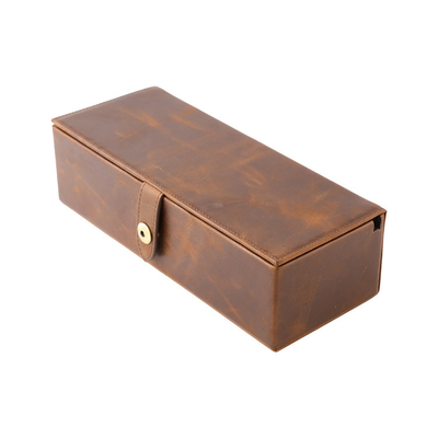 3 Slots Luxury Double Open Watch Box Case Cow Leather Watch Travel Case Storage Organizer Box