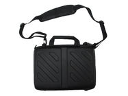Black Laptop Protective Cover Cross Grain PU Fabric with Shoulder Strap 350*260*70mm