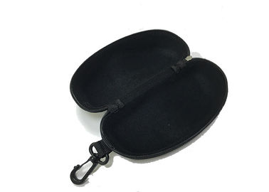 Pure Black Color EVA Glasses Case Waterproof PU Fabric 160*80*60MM