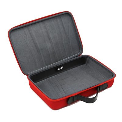 Custom Red EVA First Aid Case with PU Carrying Handle and Embroidery Logo