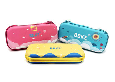 ECO - Friendly Promotion Hard Cover Pencil Case , Eva Zipper Case Custom Printed