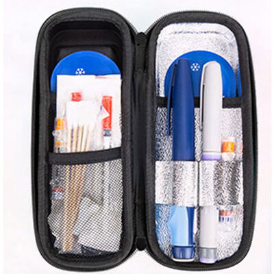 Portable Insulin Cooler Eva Travel Bag Diabetes Medication Cooling Bag, Eva Heat-Insulating Storage Box, Suitable For Insulin Pens, With 2 Ice Packs, Diabetes Supplies Carrying And Storage Set