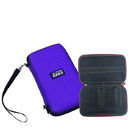 Purple EVA Carrying Case With Compartment / Nylon Zipper / Elastic Band