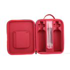 Red Zipper EVA Tool Case For Wine Bottle 111*271*341mm Hard