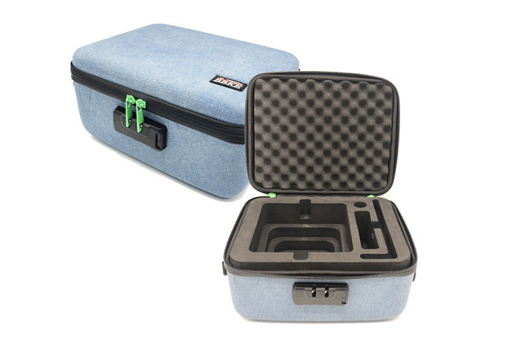 Waterproof Jeans Material Custom EVA Foam Case For Quad Drone With Digits Lock