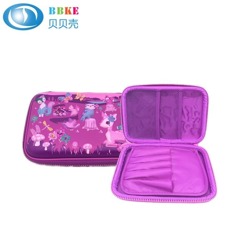 Custom Waterproof Colorful PU Leather EVA Pencil Case No Handle 220x150x40mm