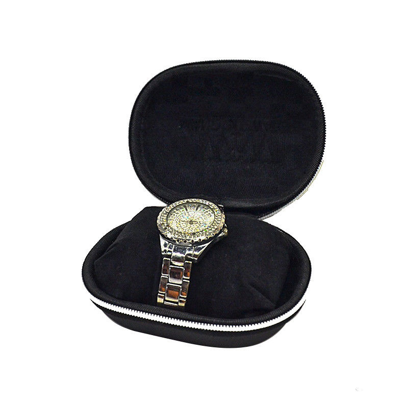 BBKE Luxury Single EVA Watch Case Zipper Closed Embossed Logo