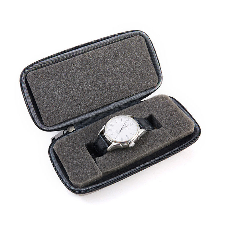 Portable Thin Eva Luxury Watch Cases , 1680D Polyester Single EVA Watch Case